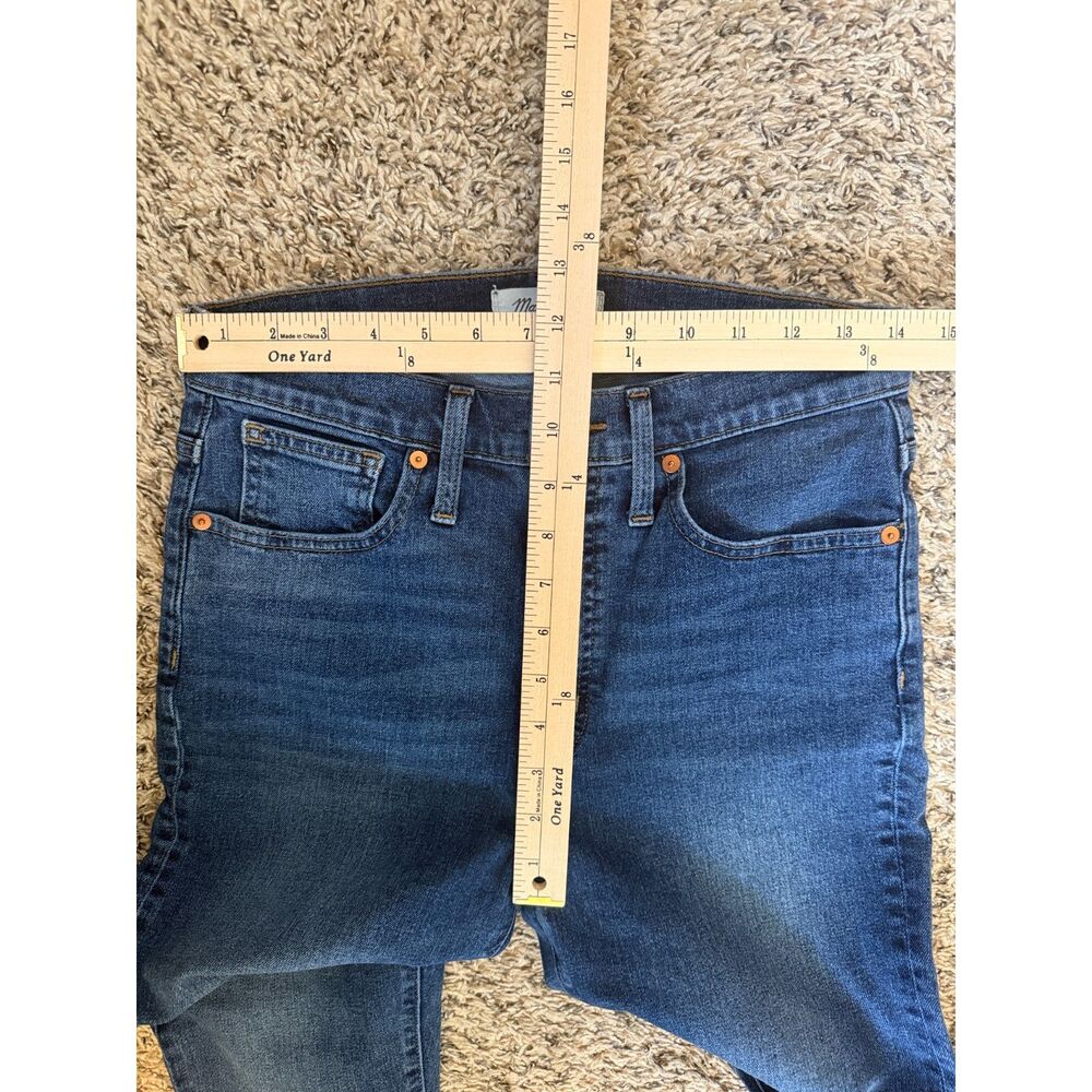 Madewell 11" High-Rise Skinny Jeans in Blue Size 28T Tall - Picture 6 of 8